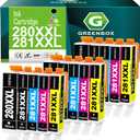15-Pack PGI-280XXL/CLI-281XXL Ink Cartridges Replacement for Canon 280 281 XXL Ink Cartridges 280XL 281XL for TR8620a TR8620 TS702a TS9520 TS9521C TR8520 TS6220 TS6320 TS8220 Printer
