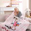 JANZAA Retirement Gift for Woman Blanket - Funny Soft Pink Throw Blanket - Happy Retirement Party Decorations for Women, Pink Retirement Gift, Party Decor and Teacher Retirement Gifts Blanket 50"X60"