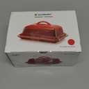 Le Creuset Stoneware European Butter Dish, Cerise