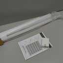 No Drill Zebra Blinds for French Door, 26 5/8" W x 72" L, White