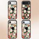 for iPhone 17 Air Case - [6.6 ft Military-Grade Drop Protection] [Anti-Peel Technology] Clear Black TPU Bumper Case with Cute Design(Cat and Flower)