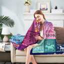 Horse Gifts for Girls Women, Soft Flannel Horse Throw Blanket, Just A Girl Who Loves Horses Blanket, Birthday for Horses Lovers, 80" x 60"