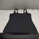 V FOR CITY Women's Cotton Tank Top with Shelf Bra Adjustable Wider Strap Camisole Basic Cami Tanks (X-Large, Black)