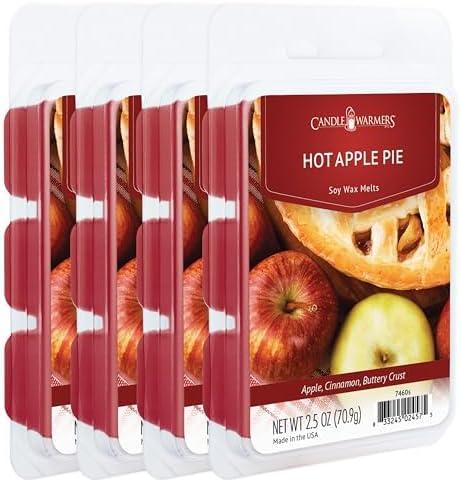 Candle Warmers Etc Classic Wax Melts 2.5oz, Hot Apple Pie Fragrance (4-Pack) – Each Pack has x 4 2.5 oz Wax Melts and 30 Hours of Fragrance – Perfect for Bedrooms, Living Rooms, and bathrooms Candle Warmers Etc Classic Wax Melts 2.5oz, Hot Apple Pie Fragrance (4-Pack) – Each Pack has x 4 2.5 oz Wax Melts and 30 Hours of Fragrance – Perfect for Bedrooms, Living Rooms, and bathrooms