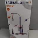 3-in-1 Baseball Set for Kids 3-5 - Tee Ball Stand, Hanging Tee, Ball Launcher and 6 Softballs - Adjustable Height, Indoor/Outdoor Sport Gifts for Boys Girls, Blue