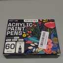 ARTISTRO 60 Acrylic Paint Pens, Art Set Acrylic Paint Markers, Fabric Markers for Textile, Canvas, Rock, Glass, Wood, Paper, Pumpkin, DIY, Paint Markers for Kids and Adults
