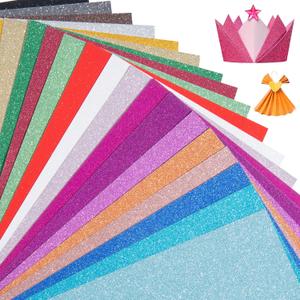20 Colors 40 Sheets Glitter Cardstock,Cardstock Paper,Premium Sparkly Cricut Cardstocks,A5 Glitter Paper for Arts Crafts,Card Making, Scrapbook Supplies for DIY Project