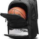 FUTURE AESTHEICS Basketball Backpack Large Sport Bag for MenWaterproof Backpack with Separate Ball Holder Shoes CompartmentSports Equipment Bag for BasketballVolleyballSoccerGymOutdoor