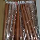Macarrie 24 Packs Flameless Taper Candles Battery Operated Fake 11 Inch Long Candlelight LED Flameless Candlesticks Flickering Tapered for Spring Summer Wedding(Brown)