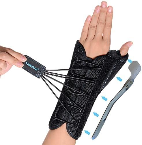 VISKONDA Wrist Brace with Thumb Spica Splint Support for De Quervain's Tenosynovitis,Carpal Tunnel Syndrome,Arthritis,Wrist ganglion cyst,Sprains&Forearm Support Cast(Left Hand,Medium)