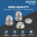 BESTTEN Keyed Same Exterior Door Knob and Single Cylinder Deadbolt Combo Set, Keyed Alike Entry Door Knobs with Lock and Keys for Entrance and Front Door, Satin Nickel