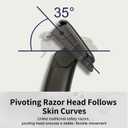 Dual-Blade Safety Razor with Pivoting Head, Reusable Metal Razors for Men, with 10 Double Edge Blades, Smooth Close Clean Shave, Matte Black
