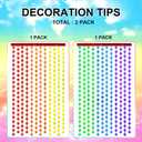 3 x LOLStar Rainbow Star Foil Fringe Curtains, Rainbow Stars Backdrop, 2 Pack