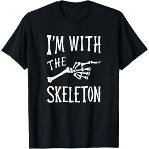 I'm with the skeleton matching couple costume halloween T-Shirt 5XL