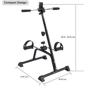 Pedal Exerciser Bike Hand Arm Leg and Knee Peddler Adjustable Fitness Equipment for Seniors, Elderly Home Pedal Exercise Bike for Total Body