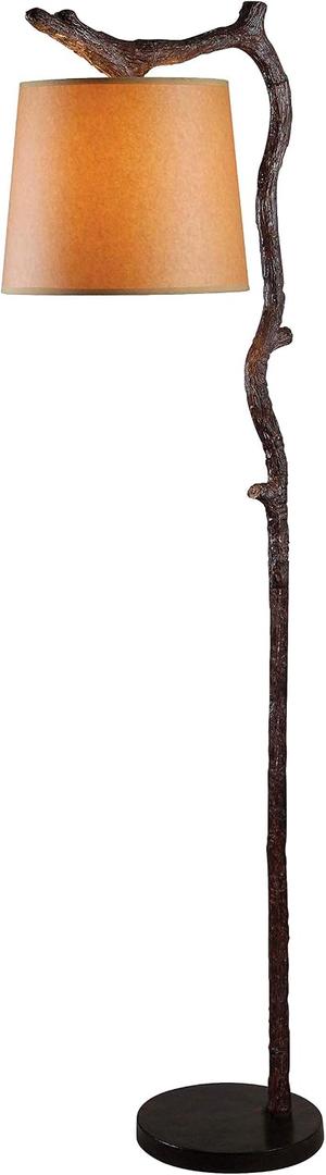 Kenroy Home Overhang Floor Lamp with Bronze Finish, Rustic Style, 61" Height, 17.75" Width, 12" Depth