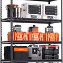 VEVOR Storage Shelves, 3000 lbs, 5 Tier Heavy Duty Garage Shelving, 20" D x 48" W x 72" H Adjustable Metal Shelves for Industrial Shelving Unit Utility Shelf, for Kitchen, Warehouse, Basement, Black