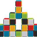 Infantino Press & Stay Sensory Blocks for Babies Age Grade 12m+, 24-Piece Set, Multicolor