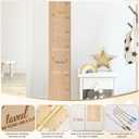 GUANKE Wooden Kids Height Chart for Wall, Natural Solid Wood Dual Scale (Feet/CM), Writable Growth Tracker, Easy Install Nursery Decor (Tree)
