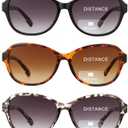 JOLISU 3 Pack Bifocal Reading Sunglasses for Women,2 in 1 Sun Readers with Spring Hinge & UV400 Protection