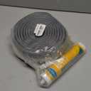 ToLanbbt 12Ft/3.7M Universal Garage Door Rubber Threshold Strip with 300ml Black Adhesive/Sealant, Weatherproof Seal Strip DIY Weather Stripping Replacement (Grey+ Yellow)