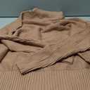 LILLUSORY Women's Oversized Turtleneck Sweaters Fall Batwing Sleeve Ribbed Tunic Sweater (Large, Dark Apricot)