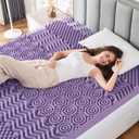 MUXHOMO 3.9 Inch 7-Zone Twin XL Mattress Topper, Egg Crate Memory Foam Mattress Topper Twin XL for Back Pain, Lavender Gel Infused Bed Pad, CertiPUR-US and Oeko-TEX Certification (79"×38")
