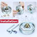 GELASKA 2 Pack 756-0627B Idler Pulley Replaces MTD 756-0627D Idler Pulley, MTD 756-0627 Flat Idler Pulley, 756 0627B, 756-0365, 956-0365 for Cub Cadet Lt1045, Lt1018, Lt1046, Lt1500, I1046 Tractors