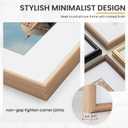 11x17 Picture Frame, Display Pictures 8x12 with Mat or 11x17 Without Mat, Wall Hanging Photo Frame, Natural, 1 Pack