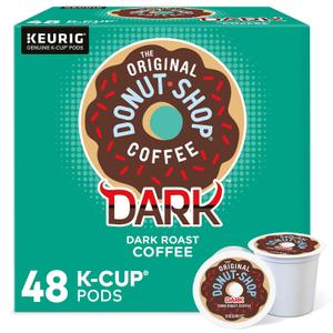 The Original Donut Shop Coffee Dark, Keurig Single Serve K-Cup Pods, Dark Roast Coffee, 48 Count (EXP 04/28/28)