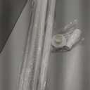 MEXAU White Tension Curtain Rods 41-146 In Extra Long Outdoor Patio Curtain Rods No Drilling Adjustable Heavy Duty Tension Rods for Windows Bathroom Living Room Curtains, Rod Diameter 1.26In