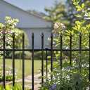 Thealyn Metal Garden Fence 32 inch H x 24 inch W (5 Panels, Total Length 10 ft) No Need Dig Outdoor Rustproof Animal Barrier Fencing Border Fence for Dog, Patio,Yard, Landscape, Flower Bed, Black, 32″ H x 10 ft (5 Panels)