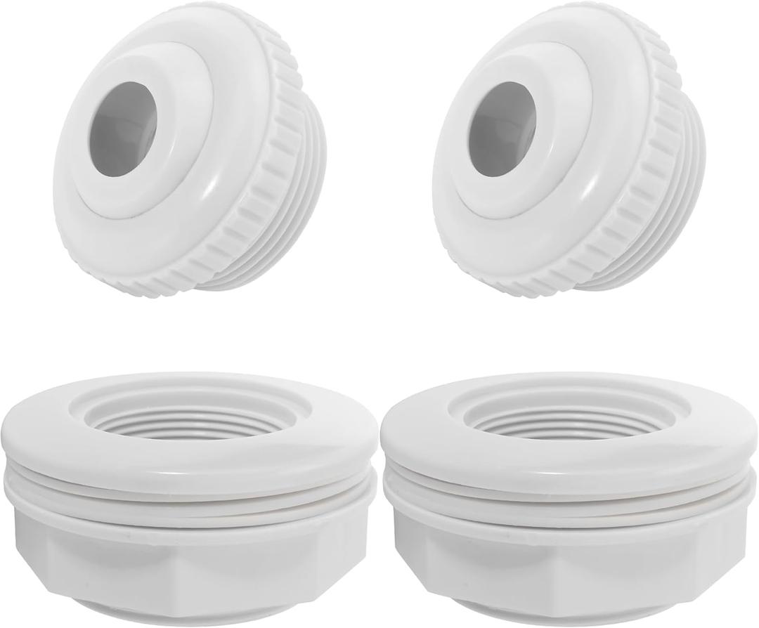 SP1023 Pool Inlet Return Fitting for Hayward Above Ground Pool 1-1/2" Fip Inlet Return Fitting with Locknut and Gasket SP1419D Opening Directional Flow Inlet Fitting(2 sets)