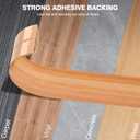 CrocSee 6ft Self-Adhesive Floor Cord Cover for Wires, Low Profile Cord Hider Cable Management, Trimmable PVC Cord Protector - Cord Cavity = 0.47" (W) x 0.29" (H) - Wood Brown