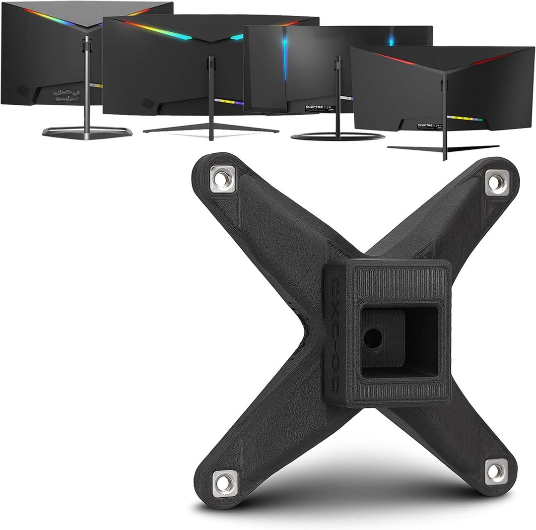 3IDEE VESA Mount Adapter Compatible with Sceptre Monitor (C255B-FWT240, C305B-200UN, C305W-2560UN, C345B-QUT168) VESA 75x75, Sceptre Monitor Mount Adapter, Easy Installation, Stable & Robust (1-Pack)