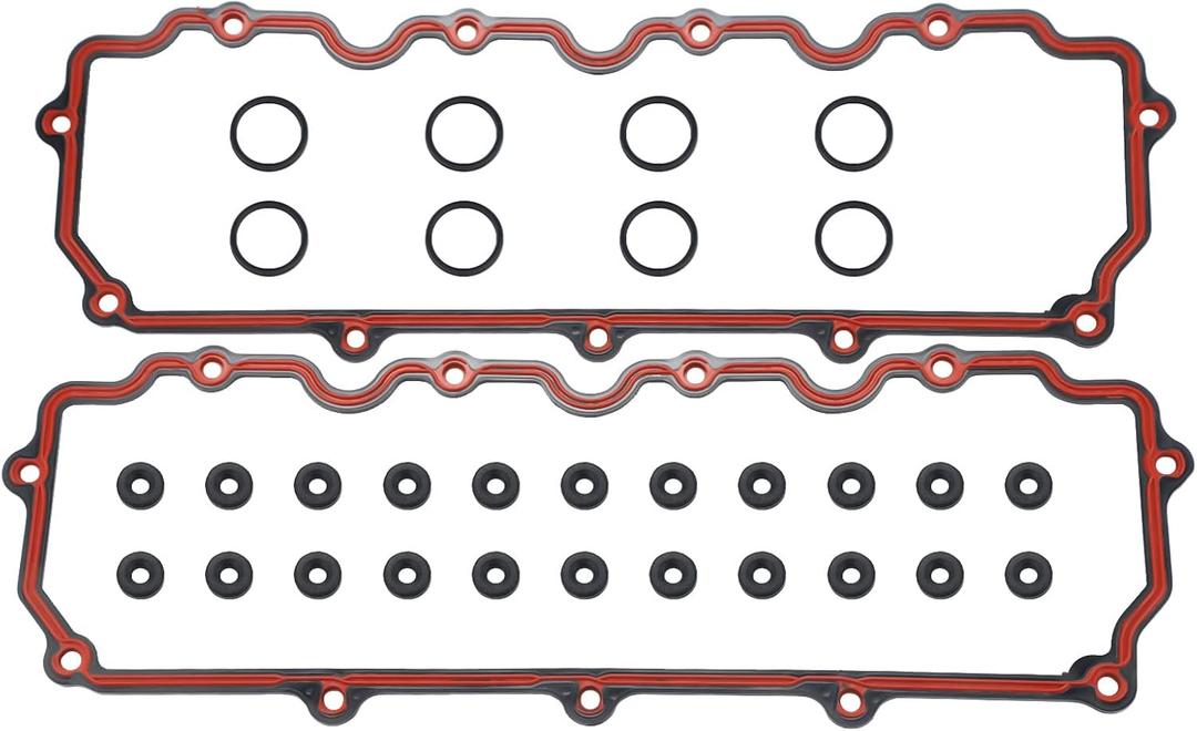 VS50691R Powerstroke Diesel Valve Cover Gasket Set Compatible with Ford Vehicle 2003-2010 F250 F350 F450 F550 E350 E450 Excursion 6.0L V8 Diesel Turbo, Replace#3C3Z6584BA, 3C3Z6584AA