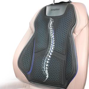 Lumbar Support Pillow for Car Improve Lower Back Pain Relief & Sitting Posture Back Support,Gel Lumbar Seat Cushion for Car,Gel Car Seat Back Support Ergonomic Lumbar Comfort for Long Sitting,Black, 34.65*16.34''