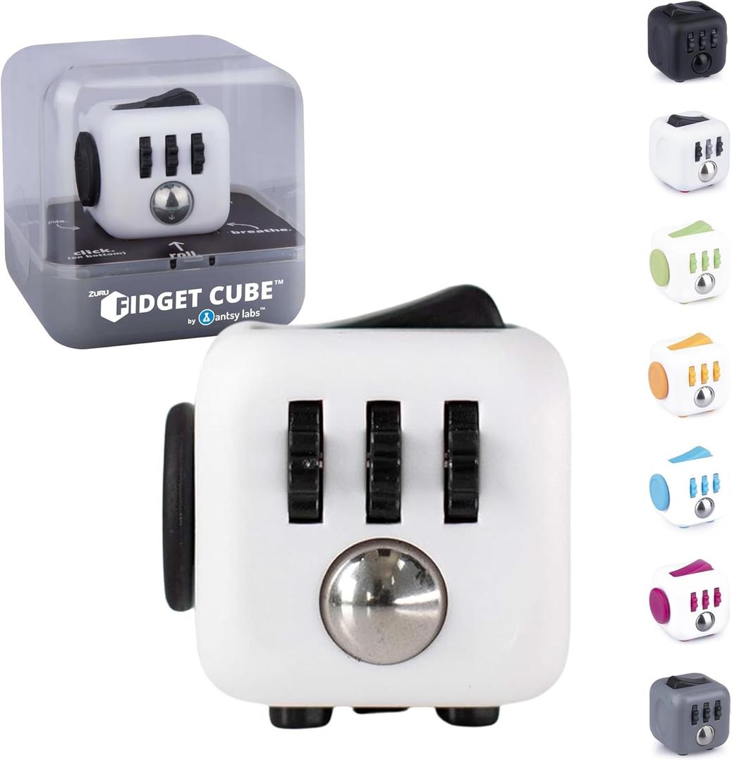 Antsy Labs The Original Fidget Cube, Stress Relief Desk Toy with 6 Sides, Gadget for Focus, Anxiety Relief, Sensory Processing Challenges, Fun Gift for Kids, Teens, and Adults, Pocket-Sized, Dice