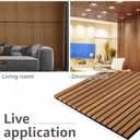 Art3d 2-Pack Acoustic Wood Slat Wall Panels for Interior Decor, 3D Fluted Sound Absorbing Wood Paneling for Accent Wall Ceiling Kitchen Living Room Bedroom Office, 47.2 x 23.6 inch Teak