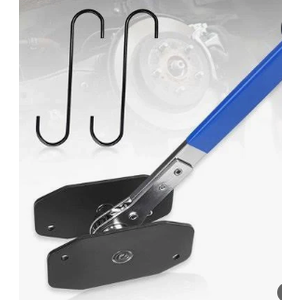Brake Caliper Compression Tool, 4-in-1 Universal Disc Brake Piston Compressor with 360° Rotating Ratchet & 2 Hangers(Blue,Size:8.8 * 2.6inch)