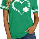 St. Patricks Day Shirt for Women: St Paddy's Clover Shamrock Tee Irish Lucky Short Sleeve T-Shirts Tops