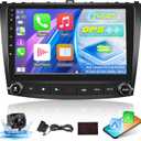 [2+64G] New Android Radio for Lexus IS250 IS300 IS350 IS220 2006-2012 - 10.1 inch Touchscreen DSP Audio with Wireless Carplay and Android Auto, WiFi, GPS, Multiple UI, SWC + AHD Backup Camera + OBD