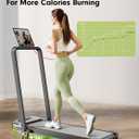 Foldable Treadmill with 10% Incline Upgrade 3.5HP Low Noise Walking Pad Treadmill with Handle Bar 4 in 1 Portable Under Desk Treadmills for Home/Office, 350Lbs Capacity, APP & Remote Control