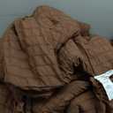 Love's cabin Seersucker Brown Queen Comforter Set 7 Pieces, All Season Bedding Set, Queen Bed in a Bag with Comforter, Flat Sheet, Fitted Sheet, Pillowcase and Pillow Sham (Queen (88"X88"))