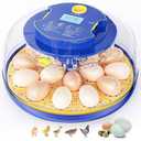 18 Chicken Egg Incubators for Hatching Eggs: Egg Incubator with Automatic Egg Turning and Humidity Control - Egg Candler - Temperature & Humidity Display - Used to Hatch Quail, Chicken, Duck and Goose