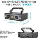 Animation Laser Light DJ Light, WorldLite Stage Party Lazer 3D RGB Full Color with DMX512, Music Sound & Remote, Great for Club Party Disco Lights Bar Wedding DJ Stage Lighting