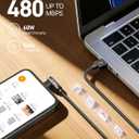 USB to USB C Cable 90 Degree [2Pack 10ft] 3A Right Angle USB C Cable Extra Long Heavy Duty USB Type C Cable Fast Charging, for iPhone 17/16/16e/15 Pro Max, Samsung Galaxy, Android Phones, and More