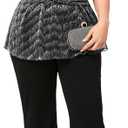 Sparkly Evening Party Pant Suits, Metallic Short Sleeve Top & Flare Pants 2 Piece Set Cocktail Outfits (XX-Large Plus, Black Sliver)