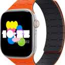 Silicone Magnetic Apple Watch Band, Compatible with iWatch Ultra 1/2/3, Series 1-11, SE 1-3, 38mm-49mm, Waterproof Sweatproof Watch Strap for Men Women
