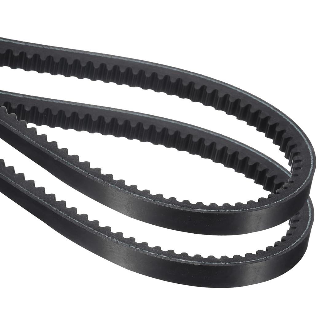 uxcell 2Pcs AX44 EPDM V-Belt, Raw Edge Cogged Industrial Rubber V Belt 1/2" Width x 46" Outside Circumference